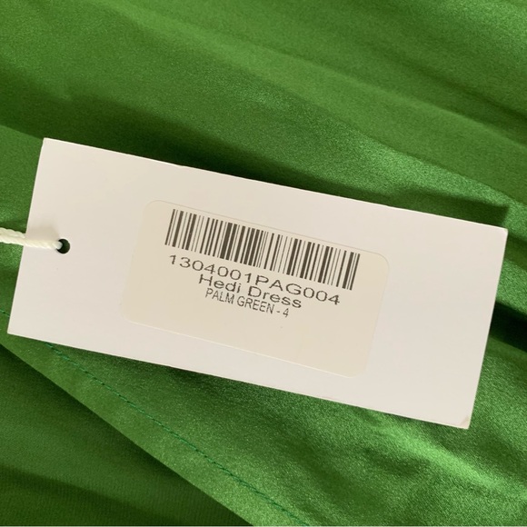 NWT Reformation Hedi Silk Dress in Palm Green - Picture 9 of 12
